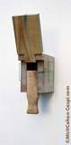 ,1991, pine, glass, aluminum and metal net’ 41x17X20 cm.