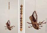 Dear Balak, 1996-1997, cloth shoe, dried branches, clay, earth, silicone, plastic nails and purple nail varnish, 96x30 cm.